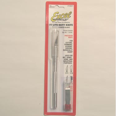 Excel 19001 Light Duty Knife w/5 Asstd
